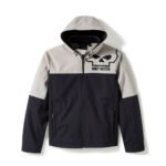 Harley-Davidson Men's Water Repellent Jacket in black/grey with Willie G. Skull graphic