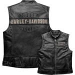 Premium Legendary Harley Davidson Leather Vest Men’s Passing Link Biker Vest