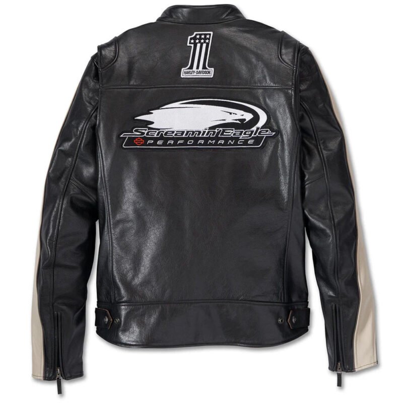 Harley-Davidson Eagle Jacket black with bold eagle graphic on premium motorcycle jacket