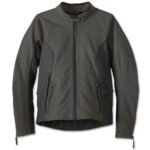 Harley-Davidson Women's Gallun 2.0 Leather Riding Jacket in Olive Green with Triple Vent System and D3O armor