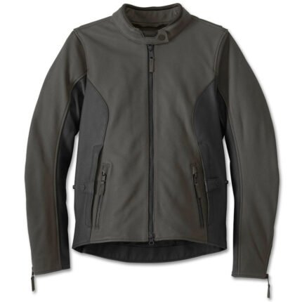 Harley-Davidson Women's Gallun 2.0 Leather Riding Jacket in Olive Green with Triple Vent System and D3O armor