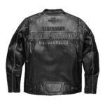 Black cowhide leather Men's Harley-Davidson Legendary riding jacket with logo