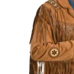 Western Cowboy Leather Jacket - Genuine Cowhide & Fringe Style - Image 2
