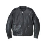 Harley-Davidson Captain’s quality leather jacket outer layer for men, premium buffalo leather, breathable mesh lining, motorcycle-ready design