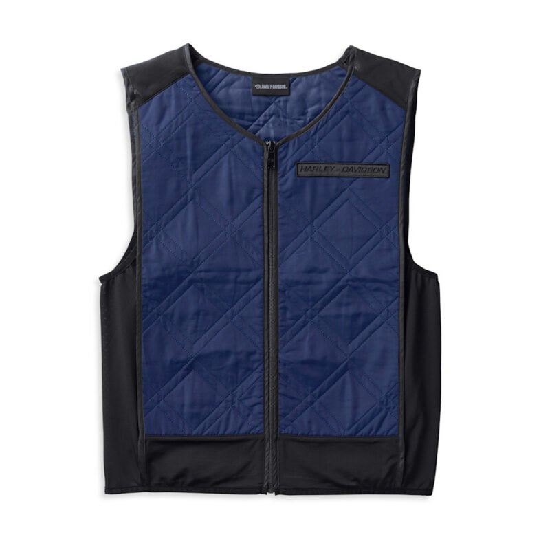 Front view of Harley‑Davidson Vest men’s classic leather motorcycle style