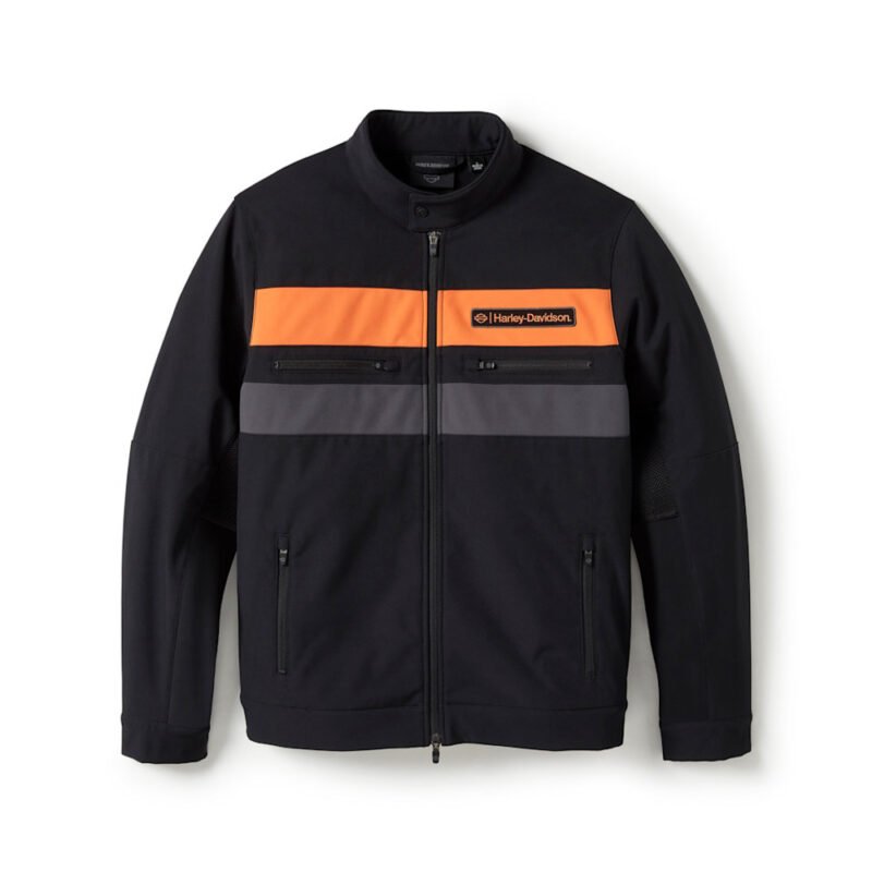 best softshell jacket Harley-Davidson Men's H-D TECH Soft Shell Mesh Jacket 97420-25VM motorcycle riding jacket