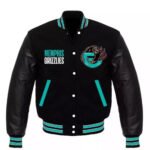 Bomber Jacket Black – Premium Leather and Wool Varsity Style Jacket for Men and Women