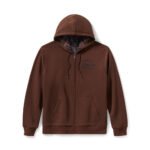 Hoodie with plaid lining and full zip by Harley-Davidson