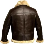 RAF Aviator B3 Bomber Jacket Men Real Sheepskin Leather Flying Pilot Jacket Coat - Image 2