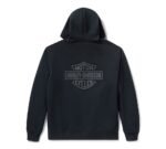 Hoodie with Plaid Lining by Harley-Davidson® | Men’s Zip Hoodie Black/Brown - Image 6