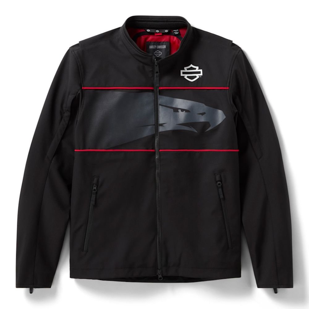 Soft Shell Riding Jacket Men’s Screamin’ Eagle 97103-26VM Motorcycle Gear Soft Shell Riding Jacket Men’s Screamin’ Eagle 97103-26VM wind-resistant motorcycle jacket for touring and daily riding protection