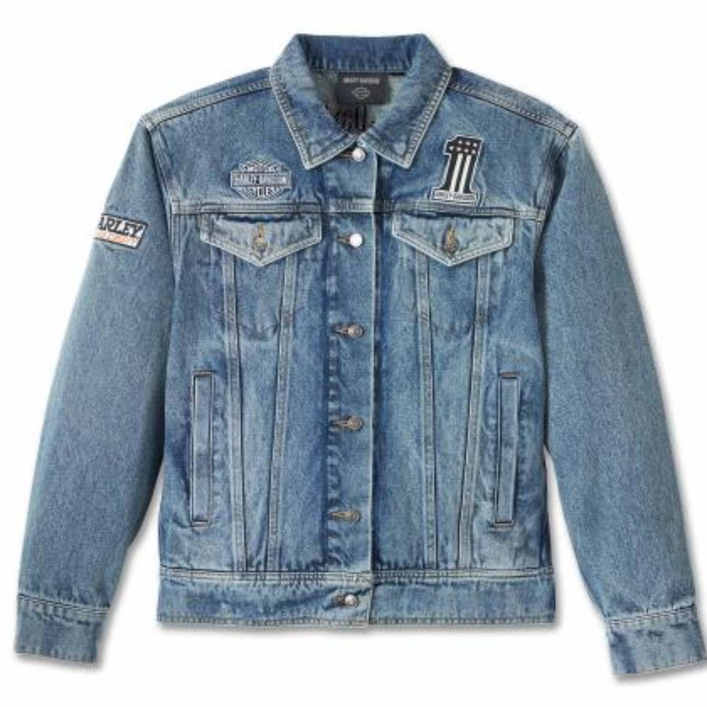 Powerslide Denim Jacket - Harley-Davidson Women's - 96288-24VW Powerslide Denim Jacket - Harley-Davidson Women's 96288-24VW
