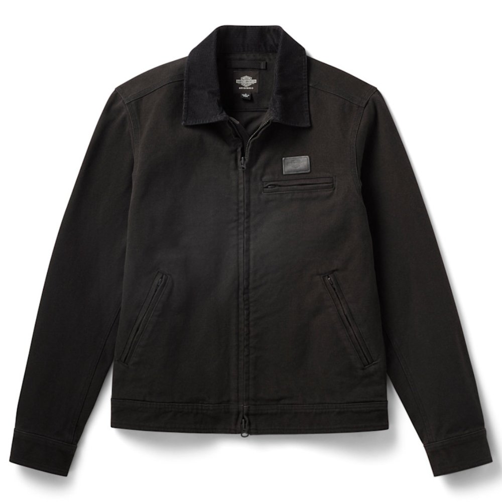 Originals Union Canvas Jacket by Harley-Davidson, 13.5oz cotton canvas with a two-way zip and corduroy collar Originals Union Canvas Jacket by Harley-Davidson, mechanic-style canvas jacket 96664-26CM