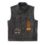 Black Leather Vest - Harley-Davidson Men's Fuel to Flames, style 97031-24VM
