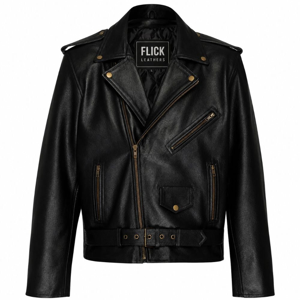 Leather Jackets - Flick Leathers Men's Kings Canyon Leather Jacket in Black
