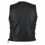 Mens Plenty Leather Vest - Black - Image 6