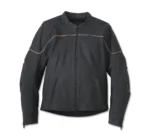 Harley Davidson Merit Leather Jacket Black – back view