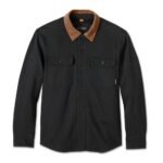 Harley Davidson Sherpa Shirt Jacket Harley Black – front view