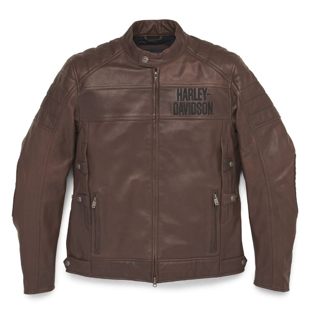 Harley Davidson 120th Triple Vent Jacket – Men's Amalgam System, Coffee Bean 2 Harley Davidson Triple Vent System Jacket Coffee Bean – front view