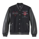 Harley Davidson V-Twin Varsity Jacket Harley Black – front view