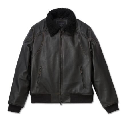 Harley Davidson Accolade Leather Jacket Black – front view