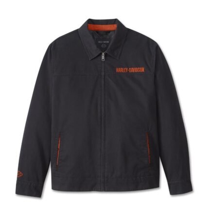 Harley Davidson Bar Font Jacket Harley Black – front view
