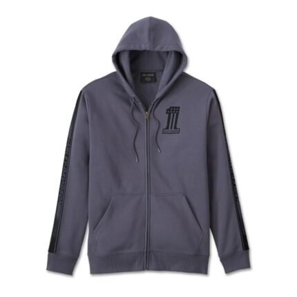 Harley Davidson Racer Zip Up Hoodie Ombre Blue – front view