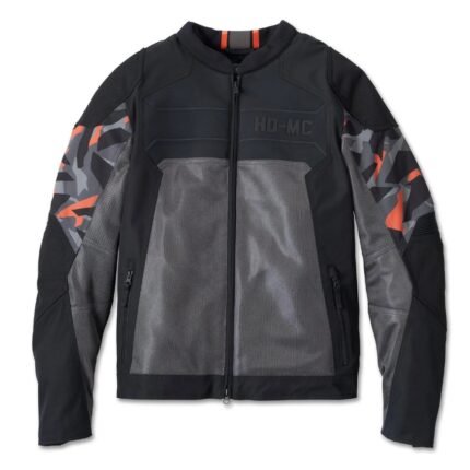 Harley Davidson Brawler Camo Jacket Blackened Pearl – front view
