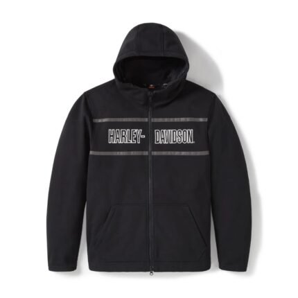 Harley Davidson Trenton Fleece Jacket Black – front view