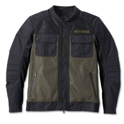 Harley Davidson Mens Zephyr Mesh Jacket Grape Leaf – front view