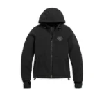 Harley Davidson Waterproof Fleece Jacket Black – back view