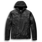 Harley Davidson Swingarm Leather Jacket – front view