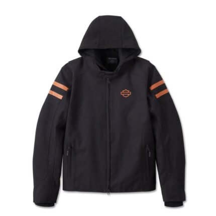 Harley Davidson Ovation Textile Jacket Black Beauty/Vintage Orange – front view