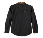 Harley Davidson Sherpa Shirt Jacket Harley Black – back view
