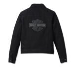 Harley Davidson Bar Shield Denim Jacket Black Denim – back view