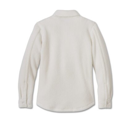 Harley Sherpa Shirt Jacket Cloud Dancer – back view