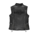 Harley Davidson Electra Leather Vest Black – back view