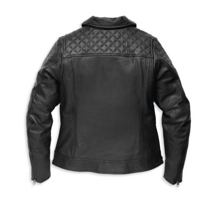 Harley Davidson Bezel Leather Jacket Black – back view