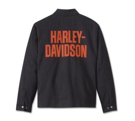Harley Davidson Bar Font Jacket Harley Black – back view
