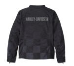 Harley Davidson Zephyr Grey Mesh Jacket Harley Black – back view
