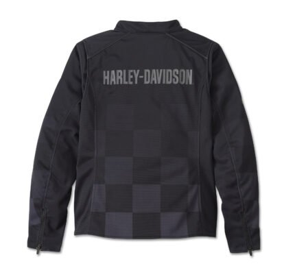 Harley Davidson Zephyr Grey Mesh Jacket Harley Black – back view