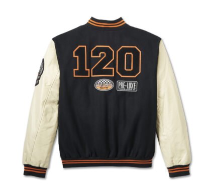 Harley Davidson 120th Varsity Jacket Black Beauty – back view