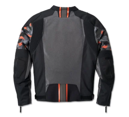 Harley Davidson Brawler Camo Jacket Blackened Pearl – back view