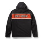 Harley Davidson Orange Fleece Jacket Harley Black – back view