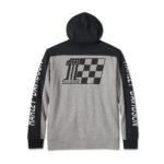 Harley Davidson Victory Zip Up Hoodie Medium Grey Heather – back view