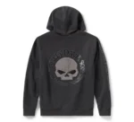 Harley Davidson Willie G Skull Hoodie Asphalt – back view