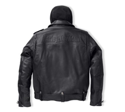 Harley Davidson Potomac Leather Jacket Black – back view