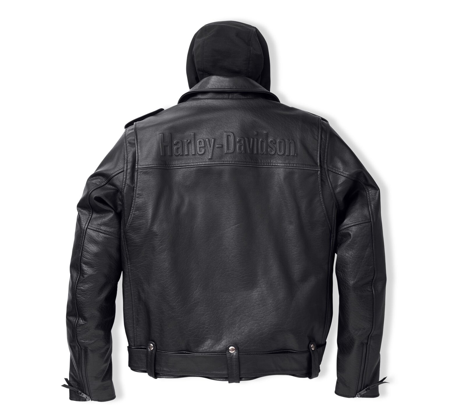 Harley Davidson Potomac Leather Jacket – Men's, Black 1 Harley Davidson Potomac Leather Jacket Black – back view