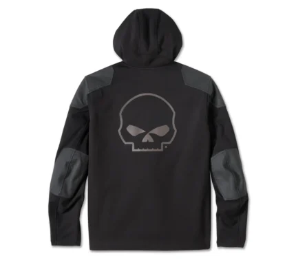 Harley Deflector Hooded Jacket Black – back view