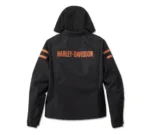 Harley Davidson Ovation Textile Jacket Black Beauty/Vintage Orange – back view